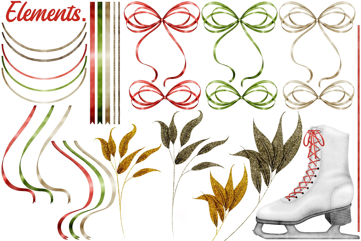 Christmas Robins watercolors, a Seasonal Illustration by Happy Sloth Graphics (Photo 4 of 19)