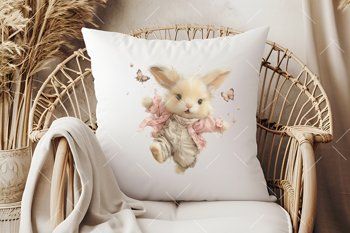 Whimsical Easter Bunny Clipart, an Illustration by OK Design (Photo 6 of 6)