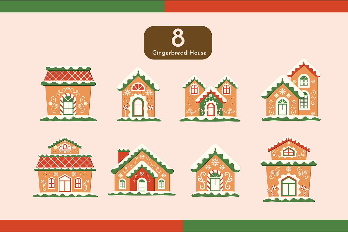 Christmas Ginger Illustration Set, a Seasonal Illustration by Kohesif Studio (Photo 3 of 11)