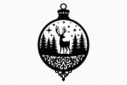 Christmas Ornament Laser Cut Bundle, a Graphic by Creativeshirt (Thumbnail 6 of 16)