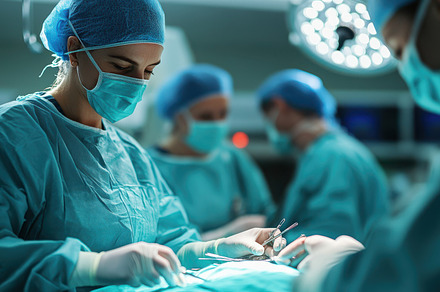 Surgical team performing procedure,, a Background Photo by Pixeness