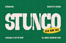 Stunco | Slab Serif Font