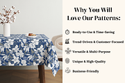Blue on white floral patterns, a Pattern Graphic by Ninterints (Thumbnail 4 of 18)