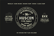 HUSCON - A Vintage Spur Serif, a Serif Font by Hustle Supply Co. (Thumbnail 1 of 8)
