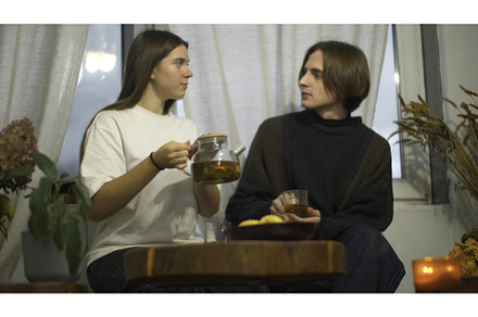 Young man and woman are talking over, a Person Photo by Media Whale Stock