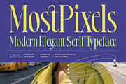 Most Pixels Modern Elegant Serif, a Serif Font by timelesstype.co (Thumbnail 1 of 15)