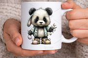 Whimsical Easter Panda Clipart PNG, an Illustration by Canvas Craft (Thumbnail 4 of 7)