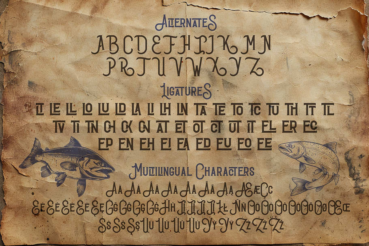 Fishery Vintage Label Font, a Serif Font by JumboDesign (Photo 4 of 5)