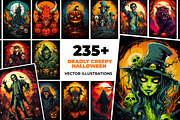 Deadly Creepy Halloween Vectors, an Illustration by Fresh Design Elements (Thumbnail 1 of 13)