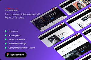 TNC Auto Wash - Figma UI Template, an UI Kit Template by TNCFlow