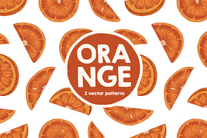 Orange fruit seamless patterns, a Pattern Graphic by Good Studio