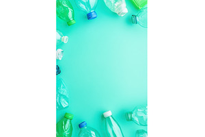 Empty Plastic Water Bottles Arranged, a Nature Photo by Lermont51