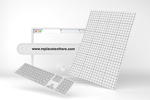 Website Flyer Mockup, an Advertising Mockup by Qaleb Studio