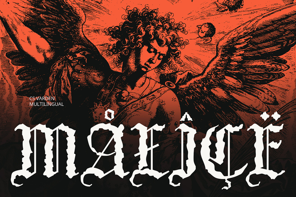 CS Varden – Black Metal Font, a Blackletter Font by Craft Supply Co. (Photo 6 of 8)