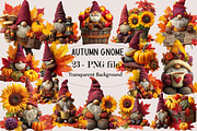 Cute Autumn Gnome PNG Clipart, a Seasonal Illustration by SVGArt (Thumbnail 1 of 5)