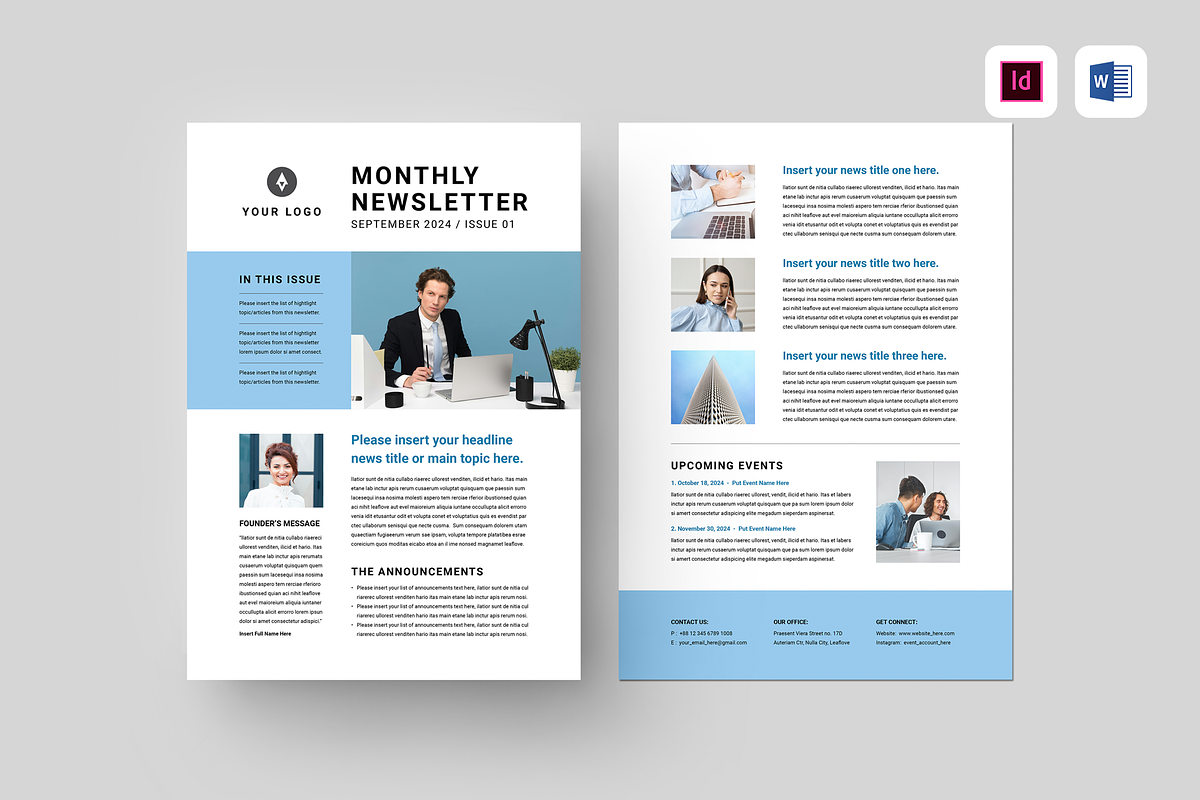 Newsletter Template, a Magazine Template by Leaflove (Photo 1 of 10)