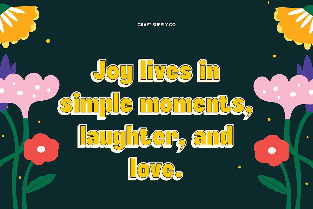 Gefarin 3D, a Sans Serif Font by Craft Supply Co. (Photo 3 of 8)