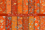 Rhinestone Embroidery Orange Fabric, a Texture Graphic by Dream Creation (Thumbnail 1 of 5)