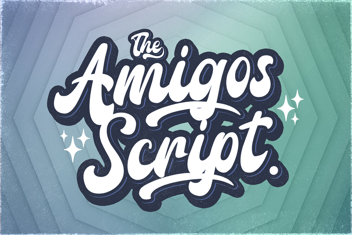 Amigos Script - Retro Script Font, a Script Font by StringLabs (Photo 1 of 14)