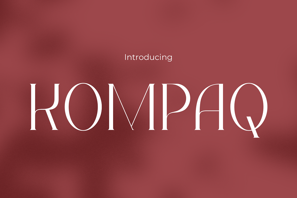 KOMPAQ, a Font by Pinisi ART (Photo 1 of 10)