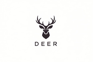 inimalist Deer Logo, a Branding & Logo Template by Logocreative