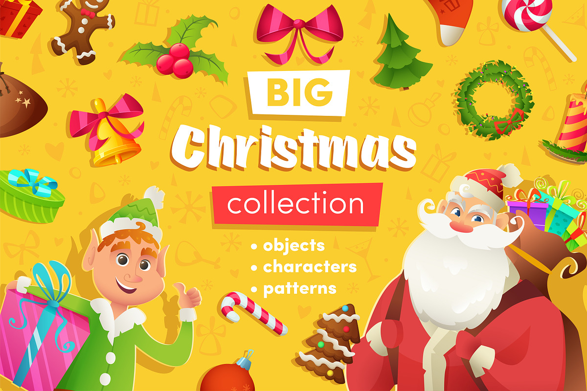%SALE% -Big Christmas Collection, a Seasonal Illustration by VectorVision (Photo 1 of 24)