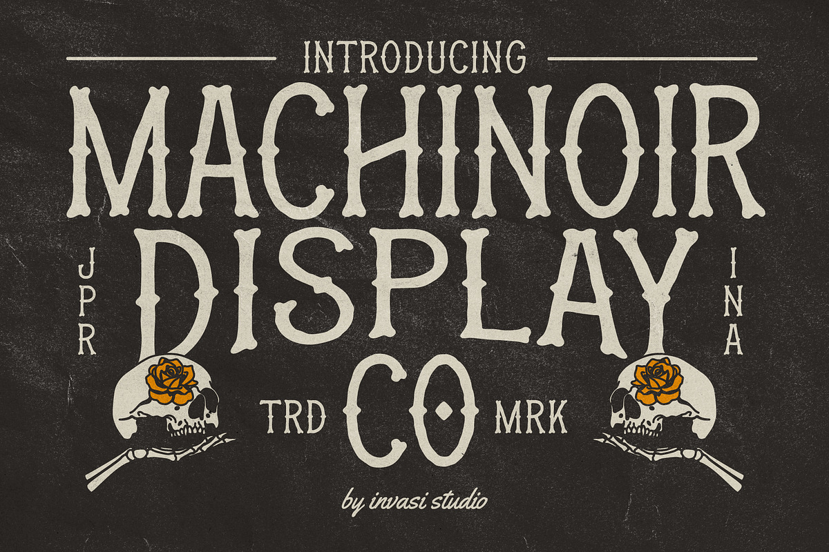Machinoir - Vintage Display Font, a Sans Serif Font by Invasi Studio (Photo 1 of 10)