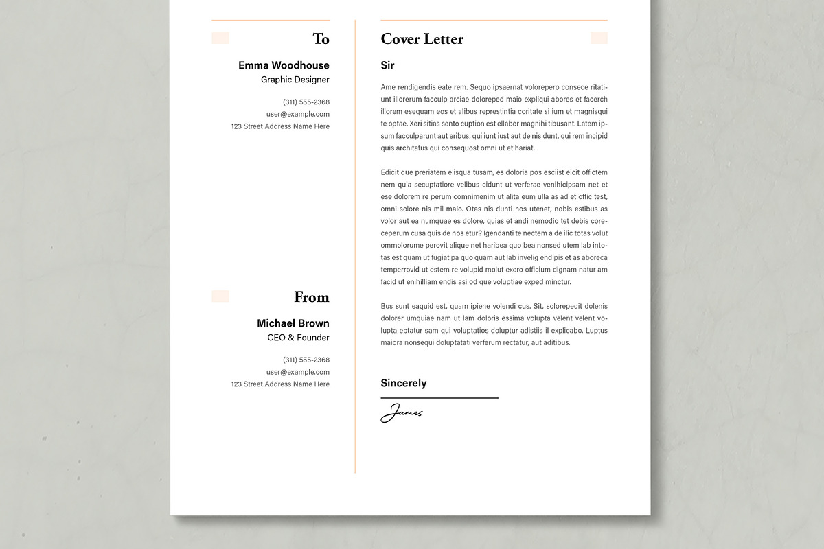 Modern Minimalist Resume Template, a Resume Template by MightyDesign (Photo 5 of 10)