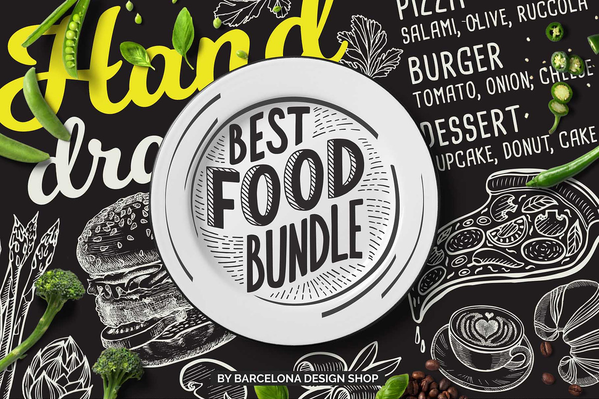 New Food Bundle 75% off, a Food Illustration by BarcelonaShop (Photo 1 of 6)