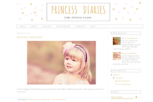 Blogger Template - Princess Diaries