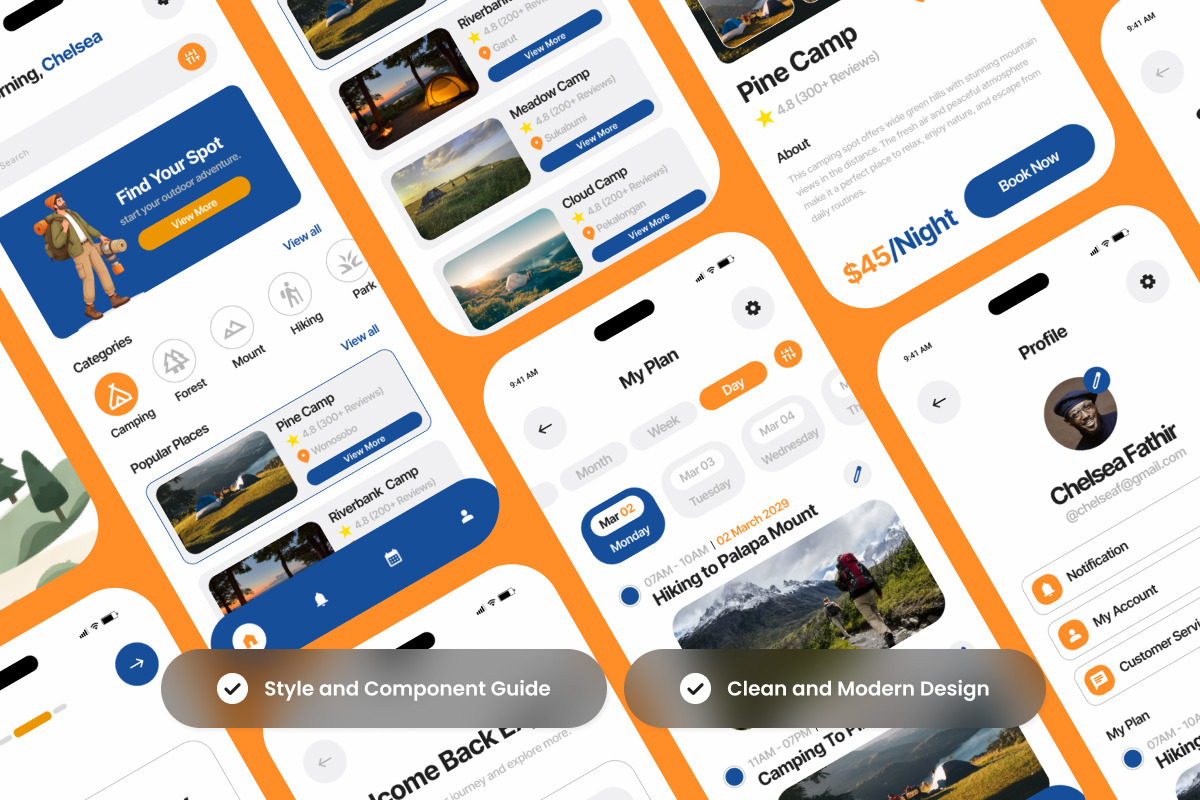 CampZone - Camping & Hike Mobile App, an App Template by productype1 (Photo 3 of 5)