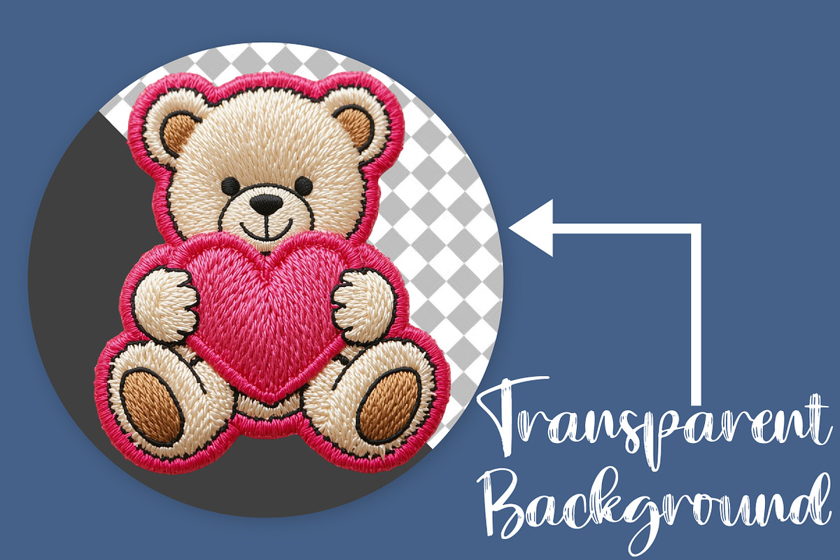 Valentine Teddy Bear PNG, an Illustration by Canvas Craft (Photo 2 of 7)