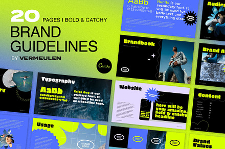 Brandbook Guidelines CANVA Bold, a Branding & Logo Template by Vermeulen Design Studio