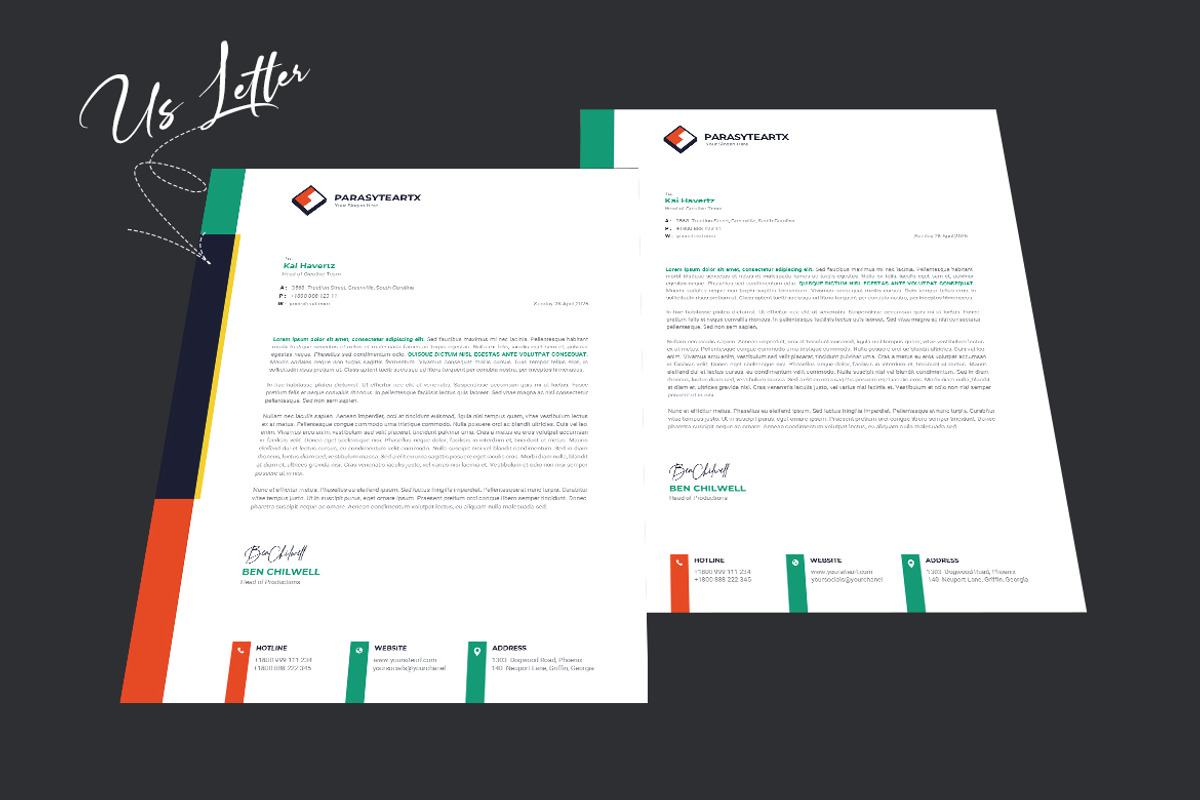 Modern Letterhead, a Stationery Template by iDoodle Studio (Photo 2 of 4)
