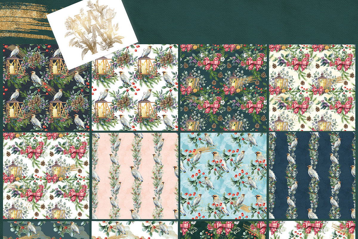 Watercolor Christmas collection, a Decorative Illustration by WonderWonder (Photo 9 of 19)