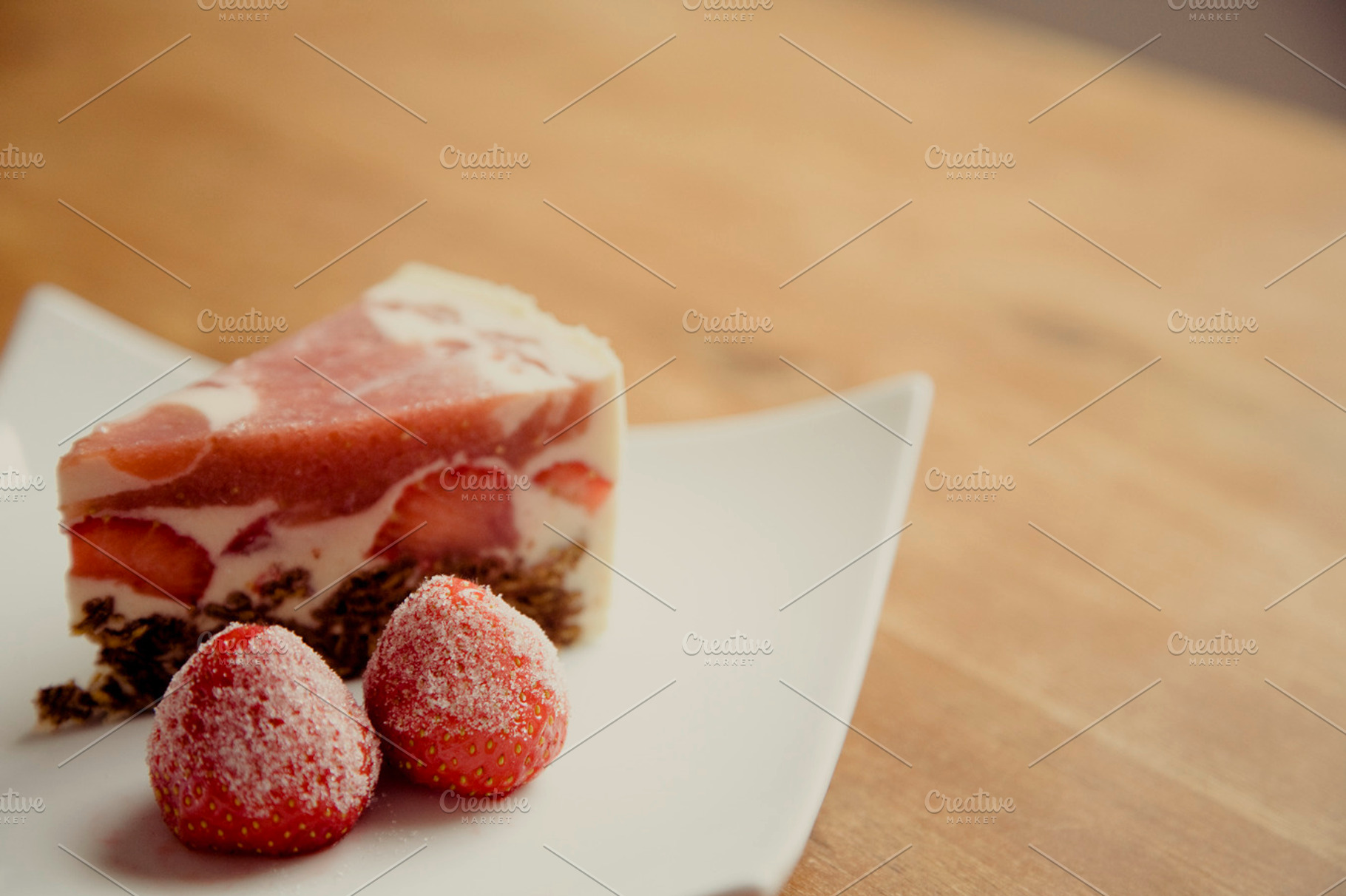Strawberry Cake Stock Photograph