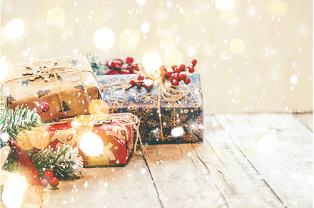 Christmas background. happy New Year, a Holiday Photo by yanadjana