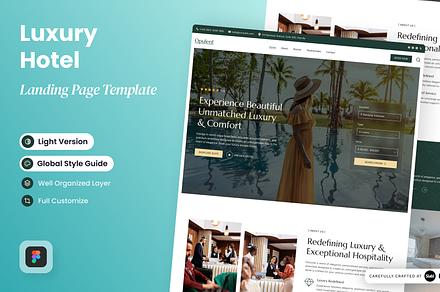 Opulent - Luxury Hotel Landing Page, a Landing Page Template by SLAB! Design