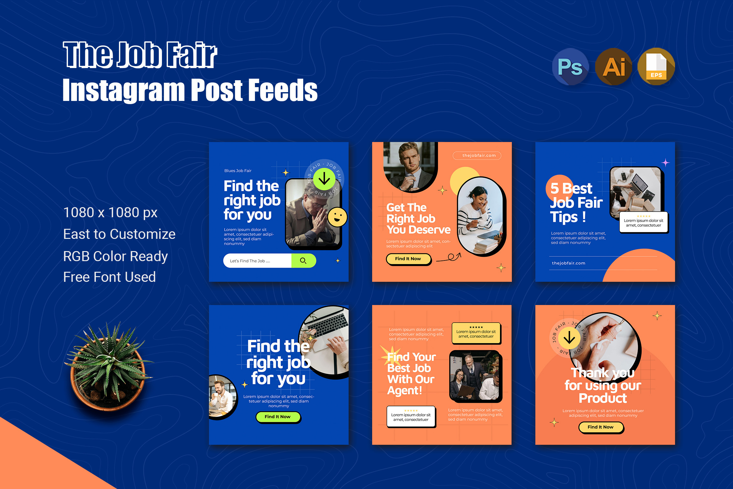 The Job Fair Instagram Post, a Social Media Template by Esensifiksi.studio