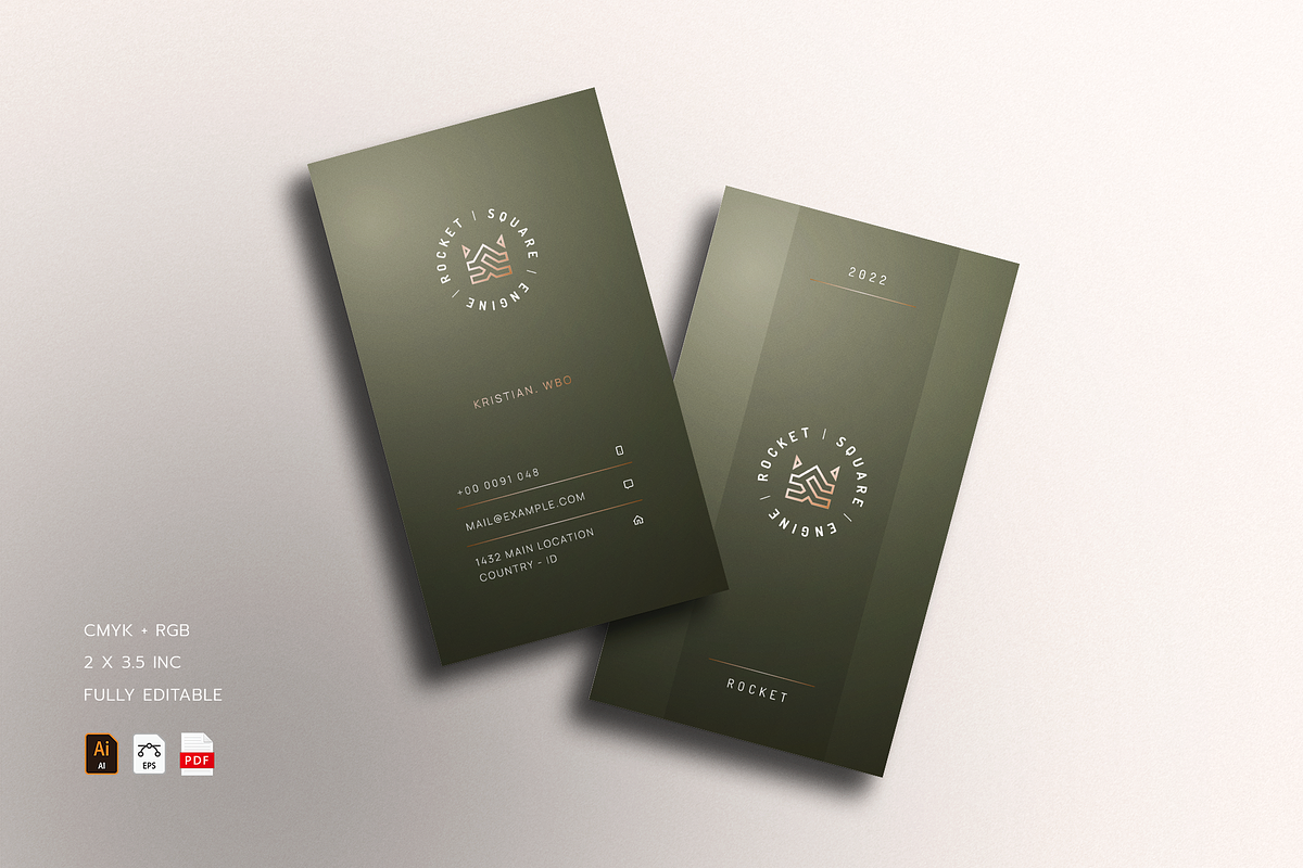 5 in 1 Vertical Luxury Business Card, a Business Card Template by Ctrl space studio (Photo 5 of 6)