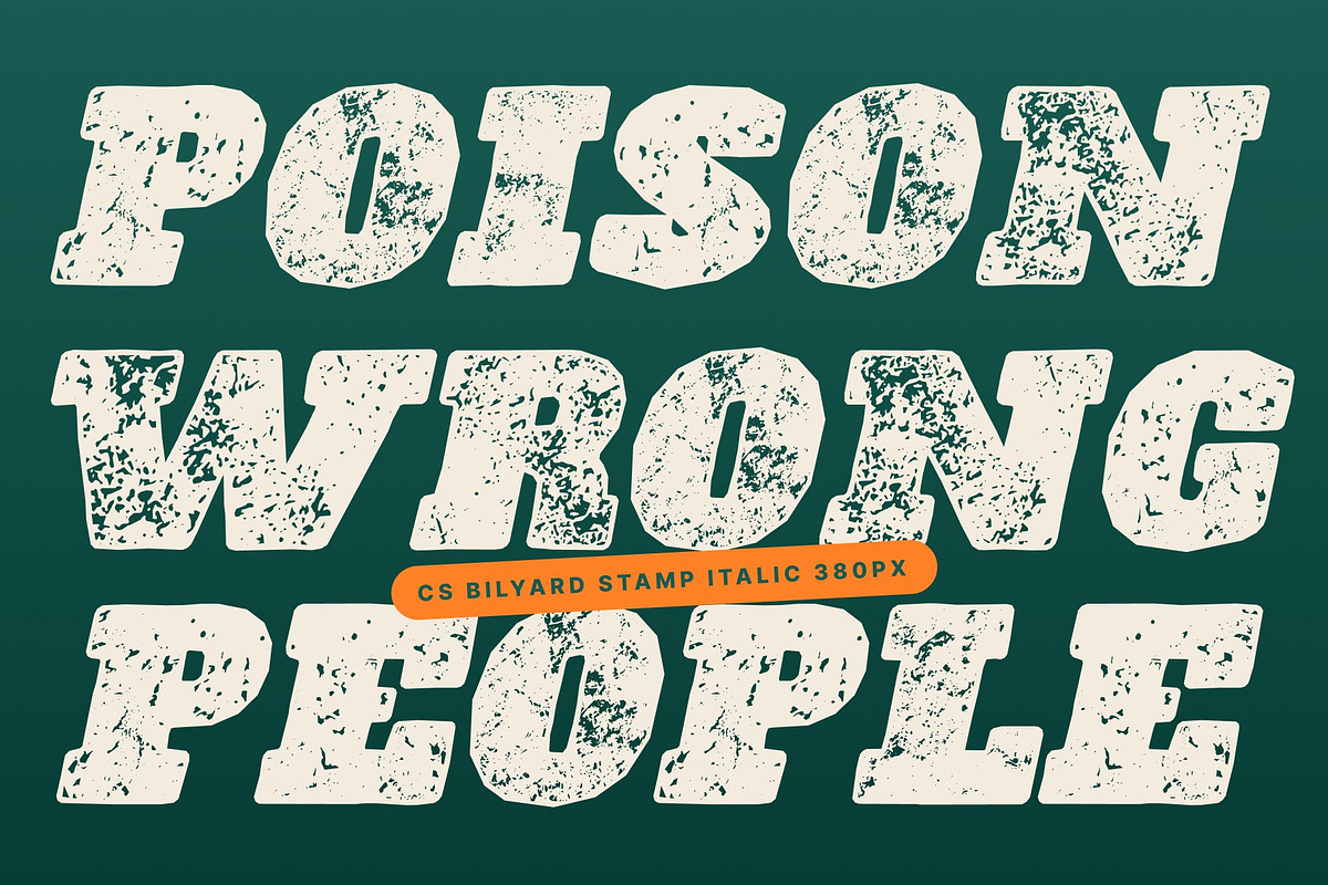 CS Bilyard Stamp, a Slab Serif Font by Craft Supply Co. (Photo 6 of 8)