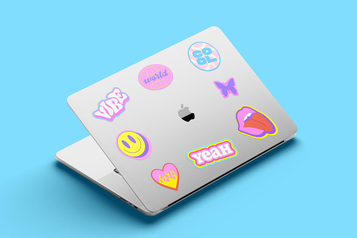GIRLS CLUB - VECTOR Y2K STICKERS SET, an Object Graphic by craftlove (Photo 9 of 13)