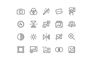 Line Image Editing Icons