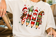 Cute Christmas Teacher Pencils PNG, a Seasonal Illustration by Rose Art (Thumbnail 2 of 4)