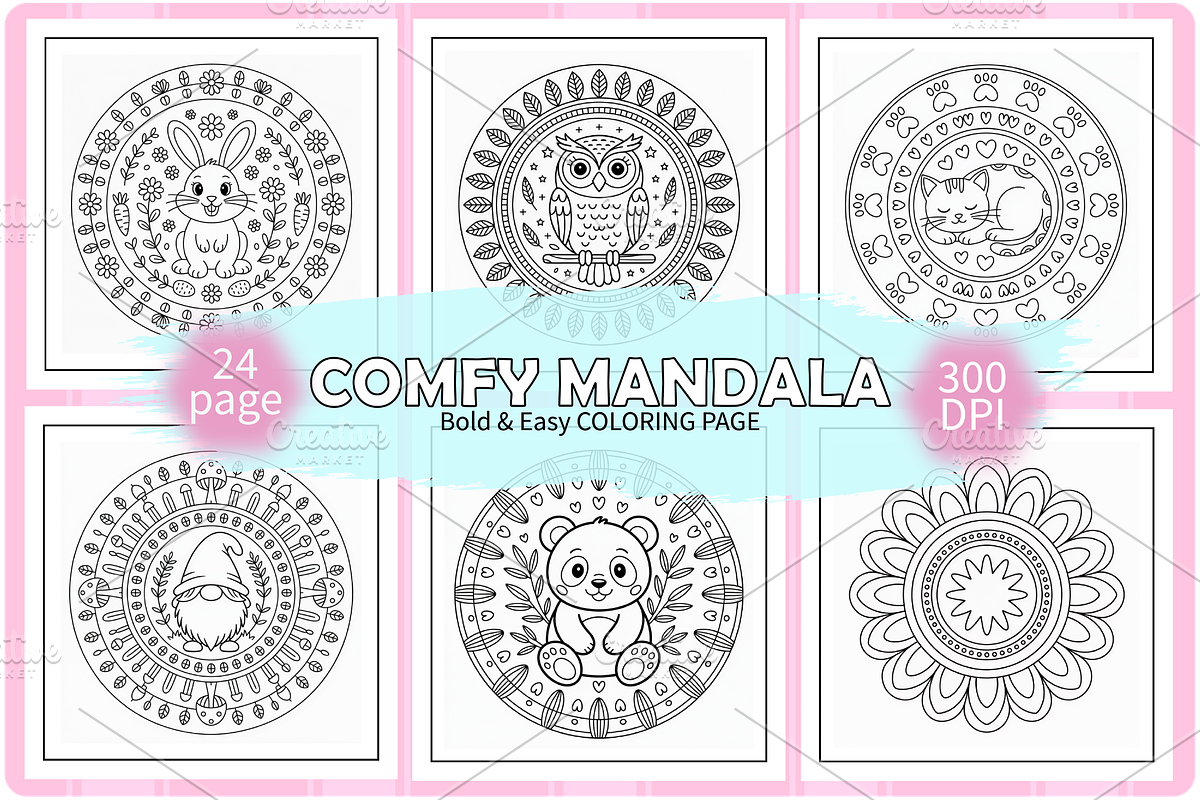 Comfy Mandala Coloring Book, a Seasonal Illustration by Coco Bloom (Photo 1 of 4)