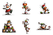Funny Quirky Christmas Clipart, an Illustration by CreationArt (Thumbnail 5 of 5)