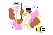 4 Connection Lost Illustration, a Technology Illustration by denayunebgt (Thumbnail 4 of 4)