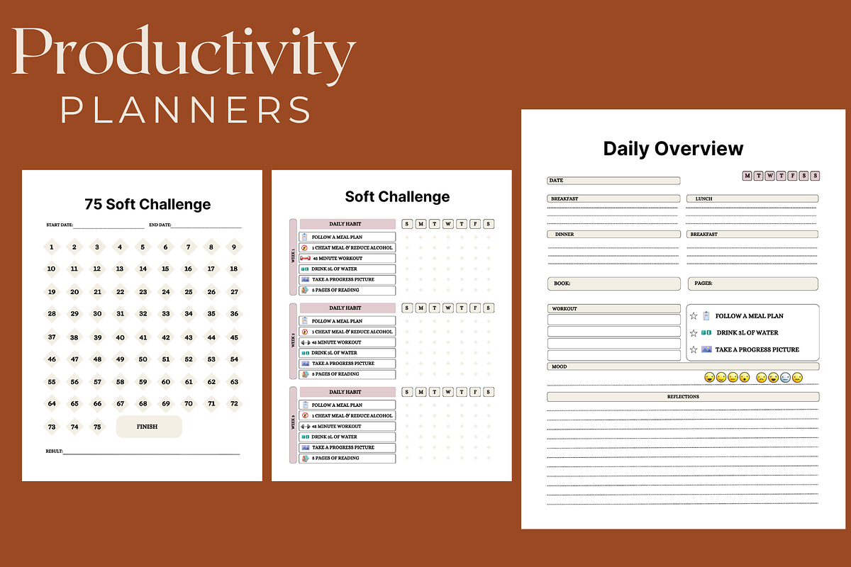 Productivity Planner - 65-Pages, a Stationery Template by Local Marketing Templates (Photo 7 of 7)