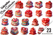 Valentine Cake Sublimation Clipart, an Illustration by DreamArtGraphic (Thumbnail 1 of 6)