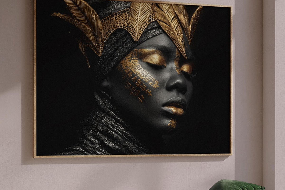 Golden Midas Africa Wall Art Set, a Decorative Illustration by PrintablesByFranklyn (Photo 4 of 10)